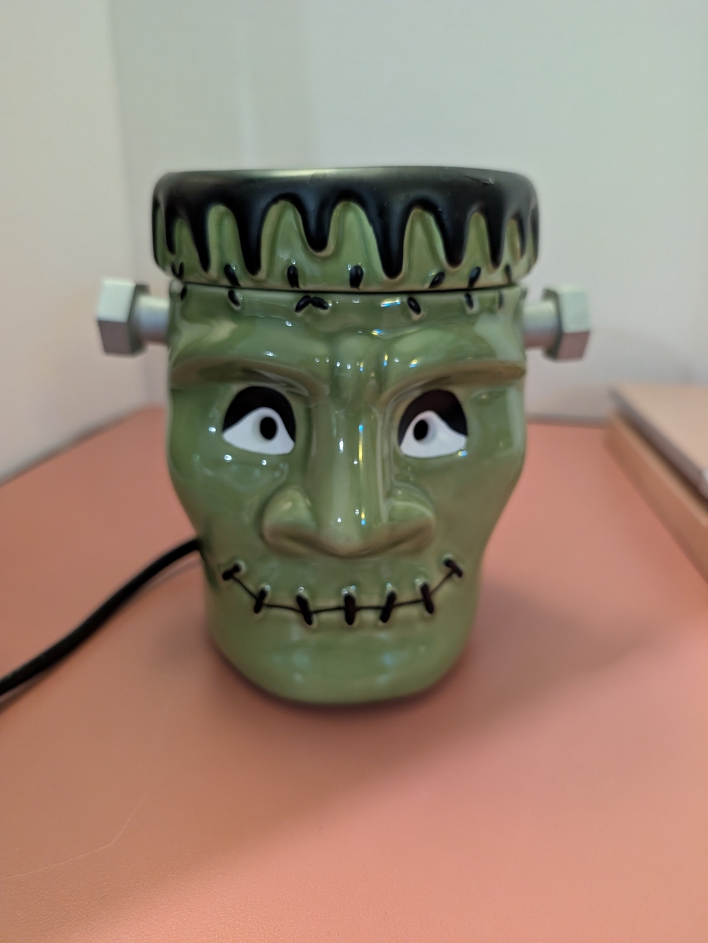 Scentsy Frankenstein Green Ceramic Wax Warmer - DOES Work!